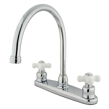 Kingston Brass 8" Centerset Kitchen Faucet, Chrome KB721PXLS